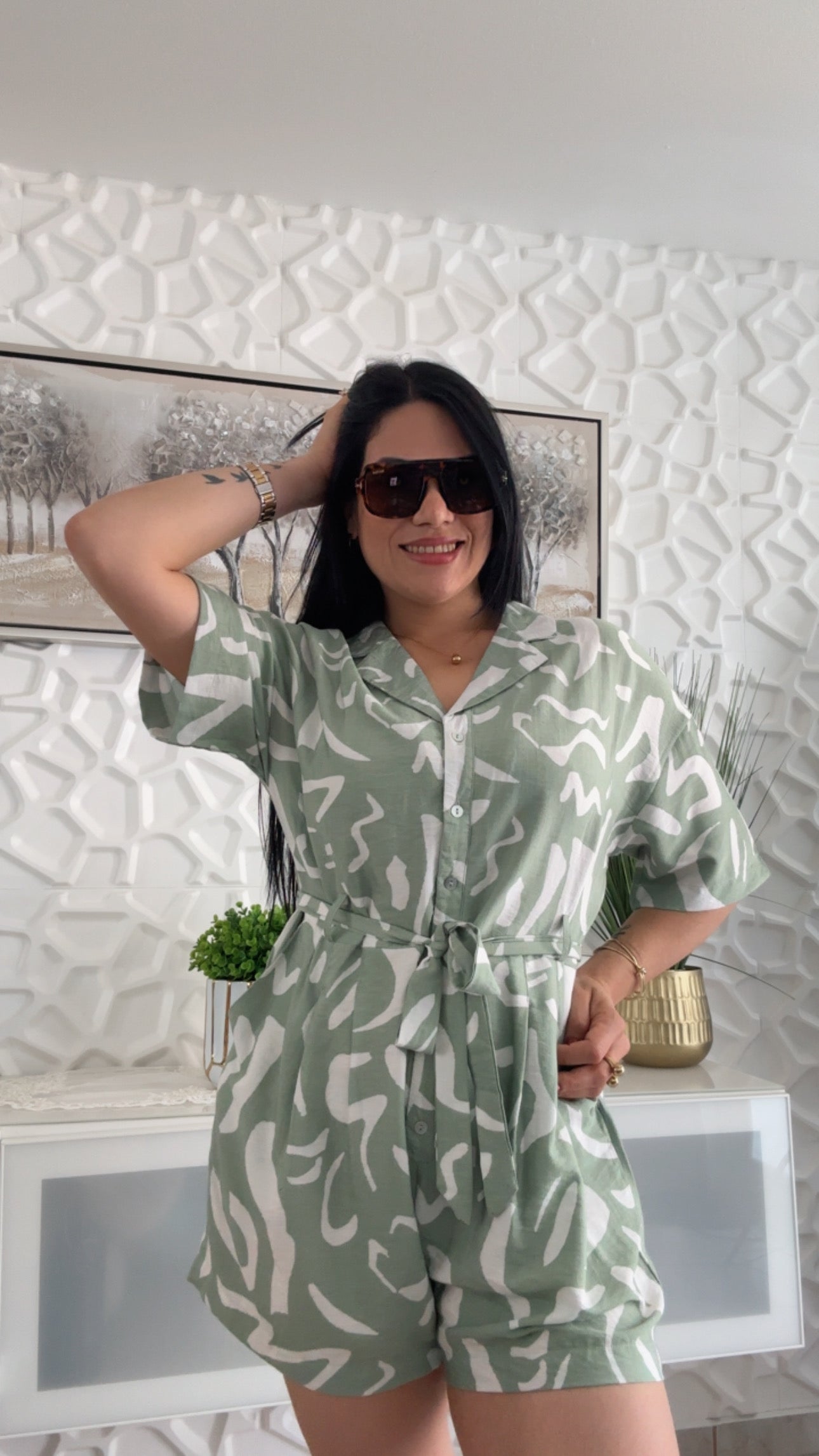 ROMPER SHORT GREEN