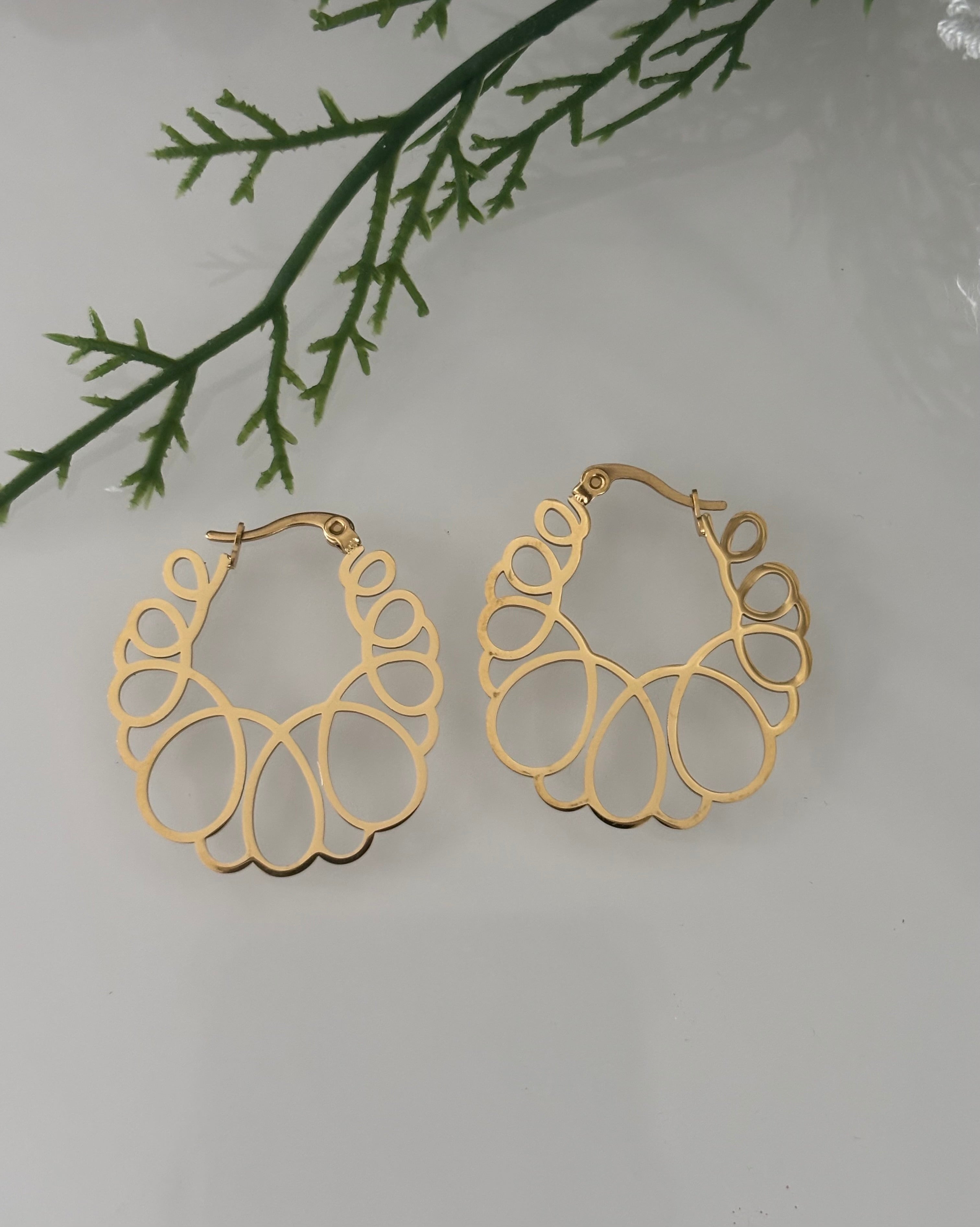 Aretes con trenzado