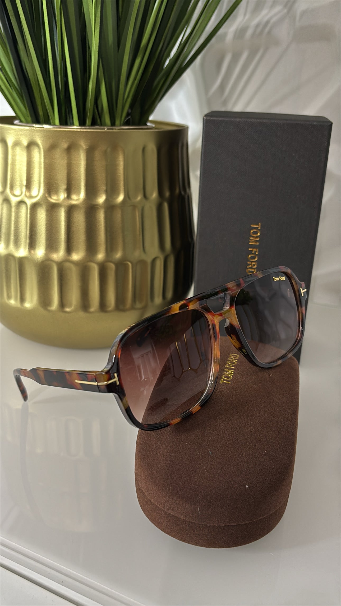 Tom Sunglasses Brown Animal Print (Kit Completo)