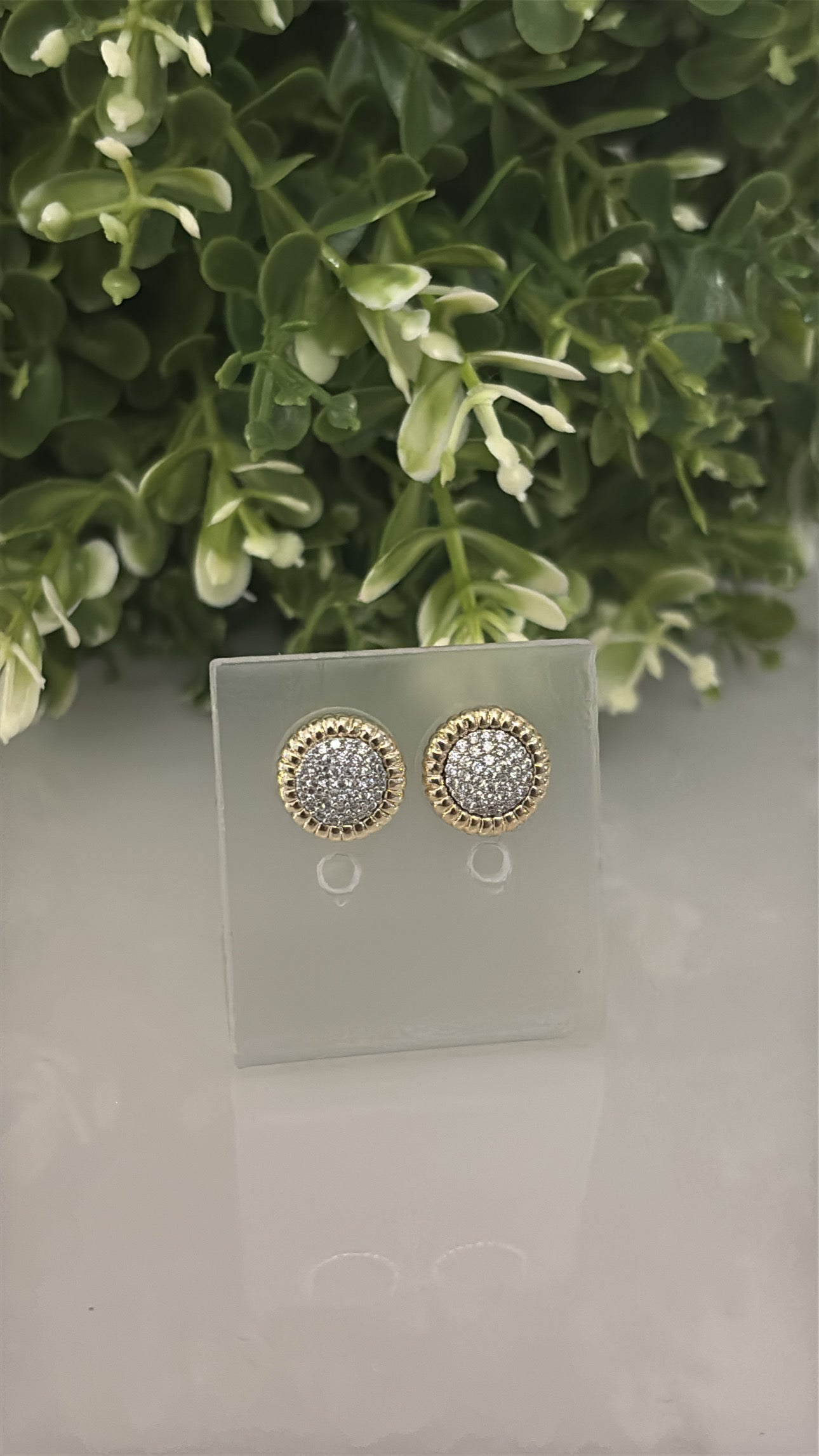 14K  Aretes 2 Tonos